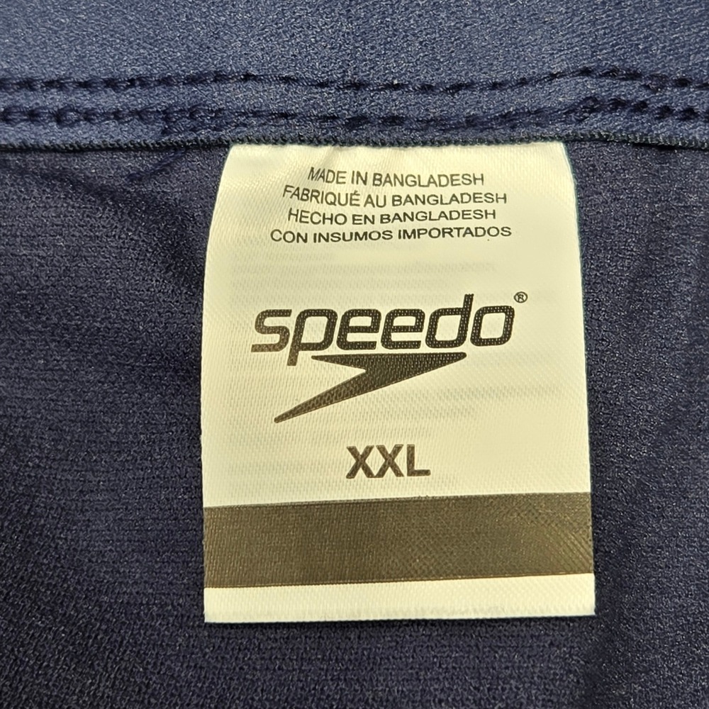 Speedo Mens XXL Swim Trunks Red Navy Blue Cargo Pocket Mesh Liner Board Shorts - Picture 6 of 11